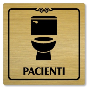WC pacienti, 100x100mm, zlatá, Texas